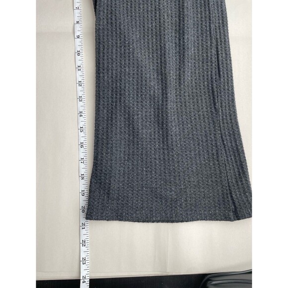 Beyond Yoga Charcoal Gray Waffle Knit Wide Leg Cropped Pants XS Athleisure - Picture 6 of 7